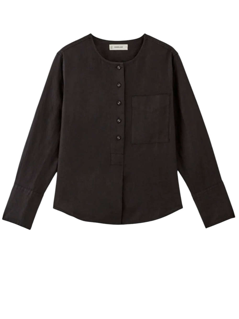 Everlane THE POPOVER SHIRT IN LINEN black XXL